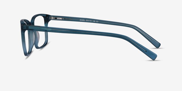 Basel Green Blue AcetateEyeglass Frames from EyeBuyDirect, Side View