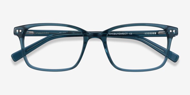 Basel Green Blue AcetateEyeglass Frames from EyeBuyDirect, Closed View