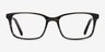 Clipperton Gray Striped AcetateEyeglass Frames from EyeBuyDirect, Front View