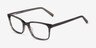 Clipperton Gray Striped AcetateEyeglass Frames from EyeBuyDirect, Angle View