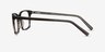 Clipperton Gray Striped AcetateEyeglass Frames from EyeBuyDirect, Side View