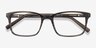 Clipperton Gray Striped AcetateEyeglass Frames from EyeBuyDirect, Closed View