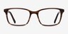 Clipperton Brown Striped AcetateEyeglass Frames from EyeBuyDirect, Front View
