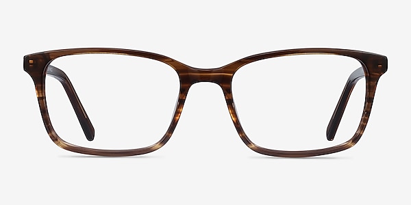 Clipperton Brown Striped Acétate Montures de lunettes de vue