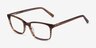 Clipperton Brown Striped AcetateEyeglass Frames from EyeBuyDirect, Angle View