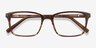 Clipperton Brown Striped AcetateEyeglass Frames from EyeBuyDirect, Closed View