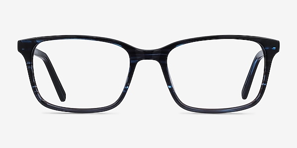 Clipperton Blue Striped Acetate Eyeglass Frames