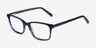Clipperton Blue Striped AcetateEyeglass Frames from EyeBuyDirect, Angle View