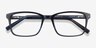 Clipperton Blue Striped AcetateEyeglass Frames from EyeBuyDirect, Closed View