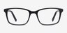 Clipperton Black AcetateEyeglass Frames from EyeBuyDirect, Front View