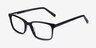 Clipperton Black AcetateEyeglass Frames from EyeBuyDirect, Angle View