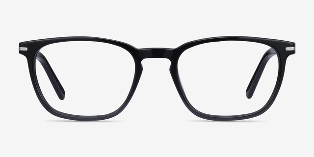 Camille Black AcetateEyeglass Frames from EyeBuyDirect, Front View