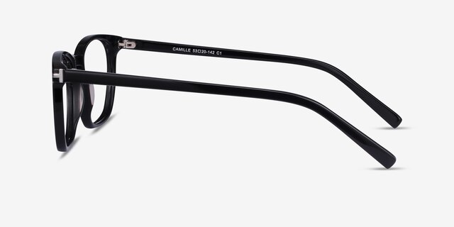 Camille Black AcetateEyeglass Frames from EyeBuyDirect, Side View