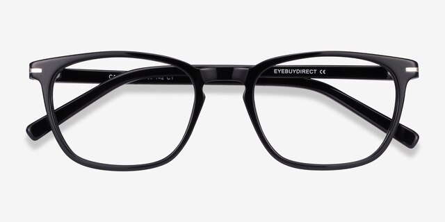 Camille Black AcetateEyeglass Frames from EyeBuyDirect, Closed View