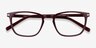 Camille Burgundy AcetateEyeglass Frames from EyeBuyDirect, Closed View