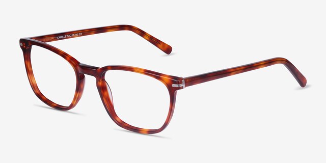 Camille Tortoise AcetateEyeglass Frames from EyeBuyDirect, Angle View