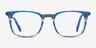 Gabor Blue Striped AcetateEyeglass Frames from EyeBuyDirect, Front View