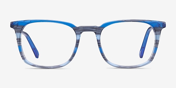 Gabor Blue Striped Acetate Eyeglass Frames