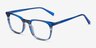 Gabor Blue Striped AcetateEyeglass Frames from EyeBuyDirect, Angle View