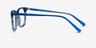 Gabor Blue Striped AcetateEyeglass Frames from EyeBuyDirect, Side View