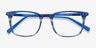 Gabor Blue Striped AcetateEyeglass Frames from EyeBuyDirect, Closed View