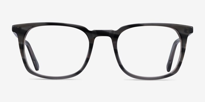 Gabor Gray Striped Acetate Eyeglass Frames from EyeBuyDirect