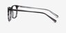 Gabor Gray Striped AcetateEyeglass Frames from EyeBuyDirect, Side View