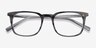Gabor Gray Striped AcetateEyeglass Frames from EyeBuyDirect, Closed View