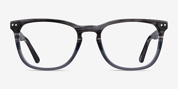 Gato Gray Striped Acétate Montures de lunettes de vue