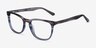 Gato Gray Striped AcétateMontures de lunettes de vue d'EyeBuyDirect, Vue d'Angle