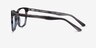 Gato Gray Striped AcétateMontures de lunettes de vue d'EyeBuyDirect, Vue de Côté