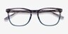 Gato Gray Striped AcétateMontures de lunettes de vue d'EyeBuyDirect, Vue Rapprochée