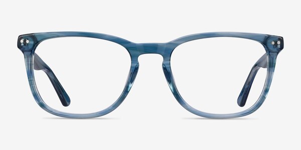 Gato Blue Striped Acétate Montures de lunettes de vue