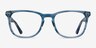 Gato Blue Striped AcetateEyeglass Frames from EyeBuyDirect, Front View
