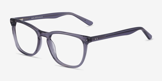 Gato Gray AcetateEyeglass Frames from EyeBuyDirect, Angle View