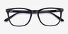 Gato Black AcetateEyeglass Frames from EyeBuyDirect, Closed View
