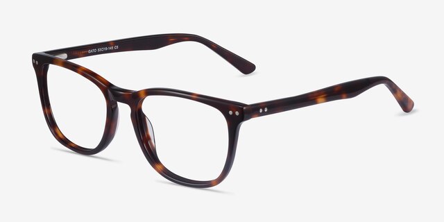 Gato Écailles AcétateMontures de lunettes de vue d'EyeBuyDirect, Vue d'Angle