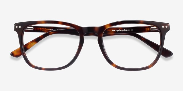 Gato Écailles AcétateMontures de lunettes de vue d'EyeBuyDirect, Vue Rapprochée