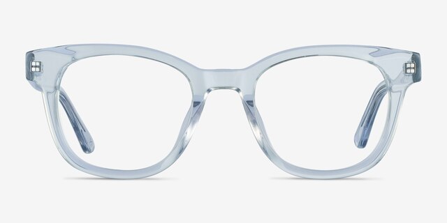 Lighthouse Clear Blue AcétateMontures de lunettes de vue d'EyeBuyDirect, Vue de Face