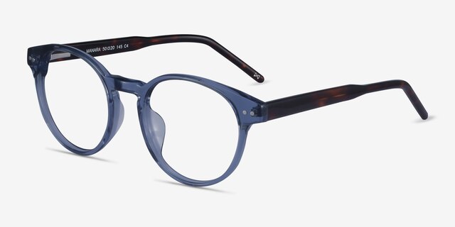 Manara Blue Gray AcetateEyeglass Frames from EyeBuyDirect, Angle View
