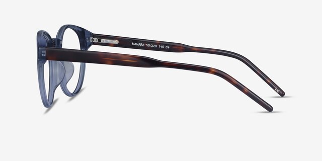 Manara Blue Gray AcetateEyeglass Frames from EyeBuyDirect, Side View