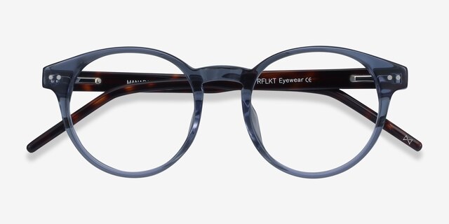 Manara Blue Gray AcetateEyeglass Frames from EyeBuyDirect, Closed View