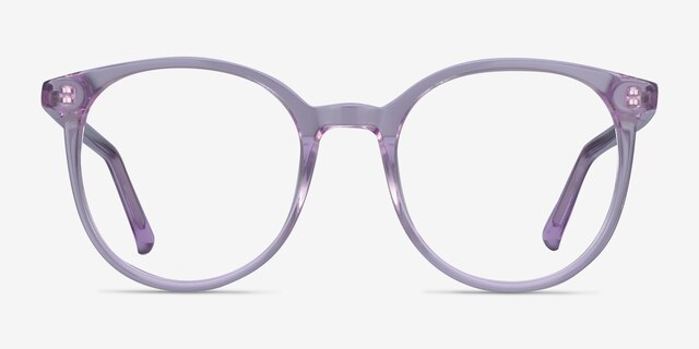 Noun Violet AcétateMontures de lunettes de vue d'EyeBuyDirect, Vue de Face