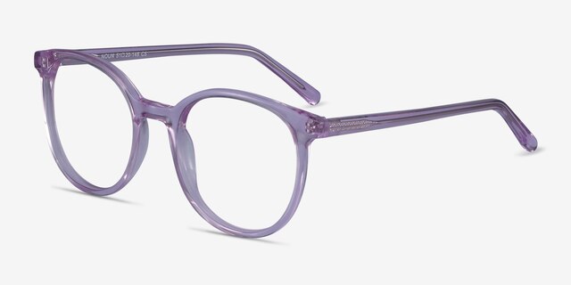 Noun Violet AcétateMontures de lunettes de vue d'EyeBuyDirect, Vue d'Angle