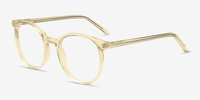Noun Jaune AcétateMontures de lunettes de vue d'EyeBuyDirect, Vue d'Angle