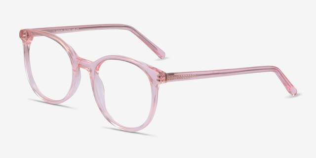 Noun Rose AcétateMontures de lunettes de vue d'EyeBuyDirect, Vue d'Angle