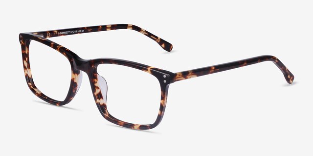 Connect Tortoise AcetateEyeglass Frames from EyeBuyDirect, Angle View