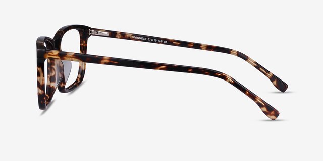 Connect Tortoise AcetateEyeglass Frames from EyeBuyDirect, Side View