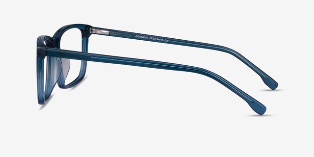 Connect Green Blue AcétateMontures de lunettes de vue d'EyeBuyDirect, Vue de Côté