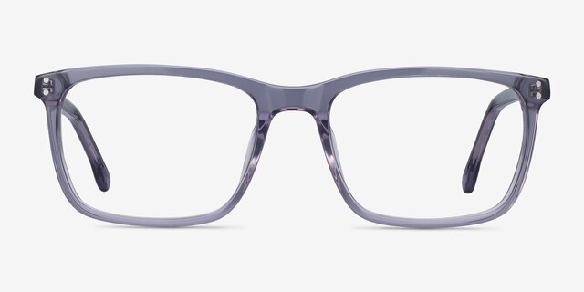 Connect Gray AcetateEyeglass Frames from EyeBuyDirect, Front View
